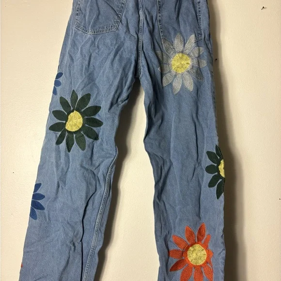 Urban outfitters Floral Embroidered Denim Jeans - Picture 6 of 10